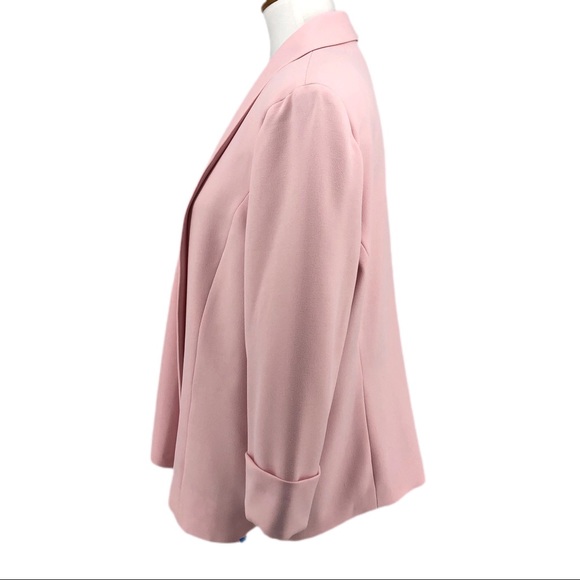 Kasper Pink Tutu Open Front 3/4 Cuffed Sleeve Blazer Jacket - Picture 3 of 8